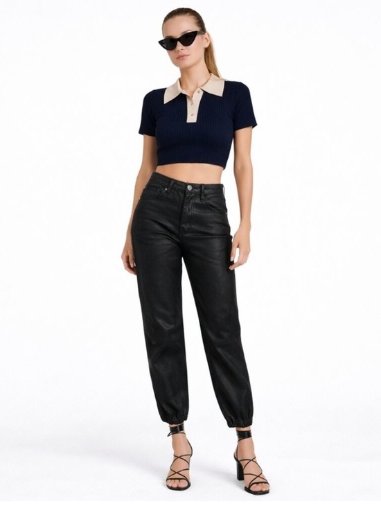 Pants - Frame Denim | The Lounge Joggers - Solid Black